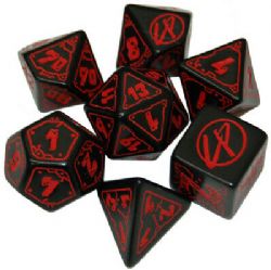 7 DICE RPG SET -  7 DICE, CYBERPUNK Q-WORKSHOP